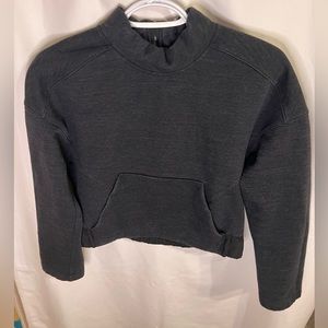 Lululemon Light As Warmth Crew Size 6 Heathered Core Black/Black